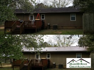 Before and after metal roof