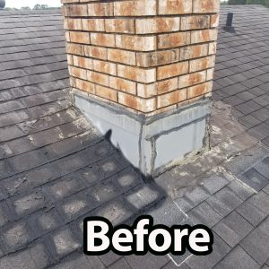 Chimney flashing repair before pictures